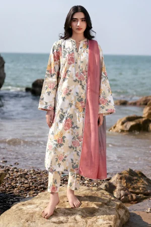 JAZMIN PRINTED LAWN SUIT 3PC USE9167