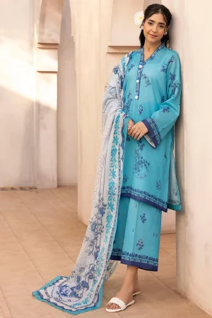 MOTIFZ PRINTED LAWN SUIT 3PC VOILE DUPATTA PAISLEY 5436