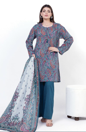 KHAADI 3PC LAWN SUIT SS2298A