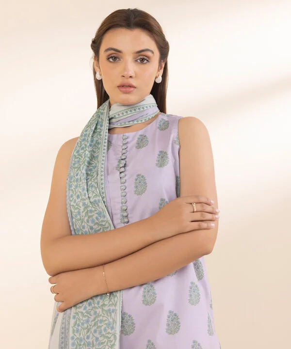 SAPPHIRE 3PC COTTON SUIT U3PDY25V048 2 printed lawn sapphire