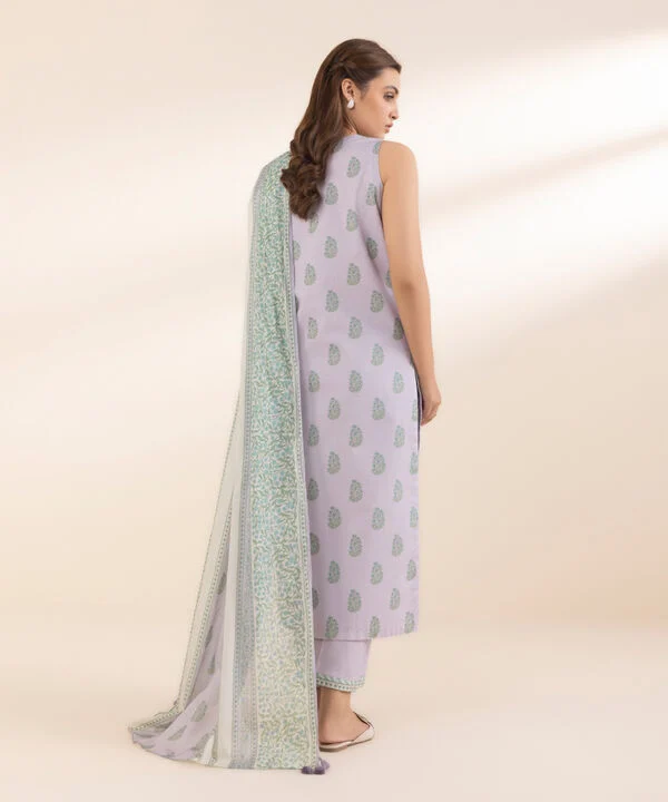 SAPPHIRE 3PC COTTON SUIT U3PDY25V048 3 printed lawn sapphire