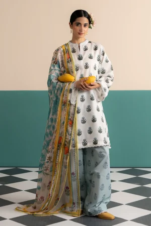 white printed lawn | Omme's Gallery