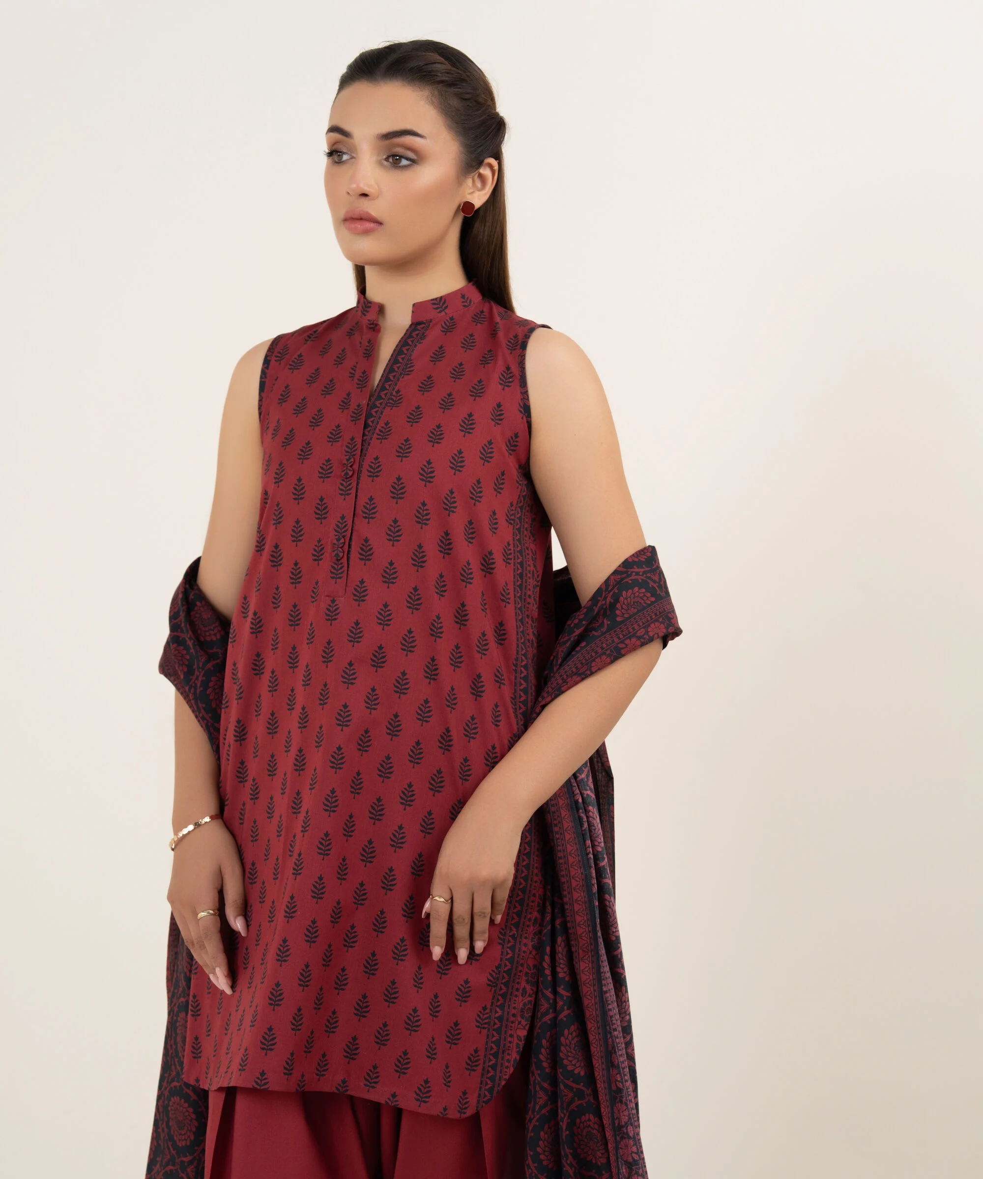 SAPPHIRE 3PC LAWN SUIT 03PDD25V621B 4 printed lawn sapphire