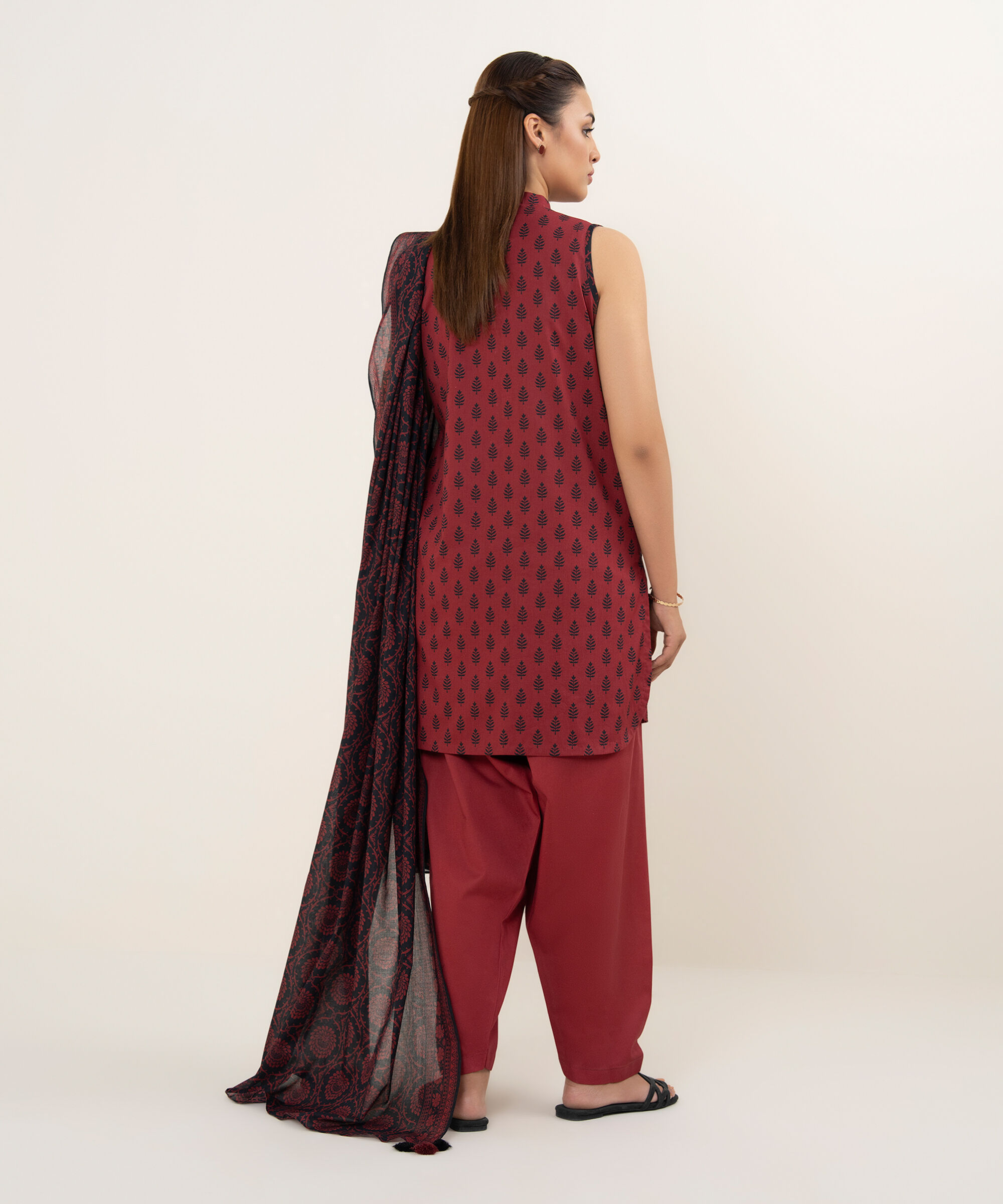 SAPPHIRE 3PC LAWN SUIT 03PDD25V621B 3 printed lawn sapphire