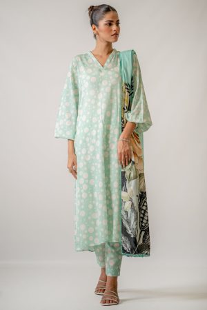 EGO 3PC PRINTED LAWN SUIT SPHERES