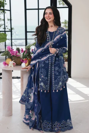 Qalamkar Sahil Luxury Embroidered Lawn Suit 3pc ESMA