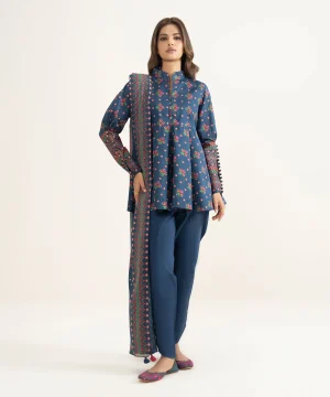 SAPPHIRE 3PC PRINTED LAWN SUIT 3PDYS26V1162