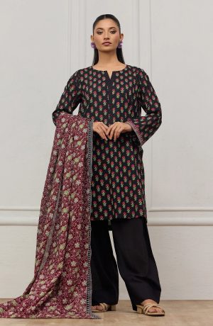 ORIENT 3PC PRINTED LAWN SUIT OTL20735