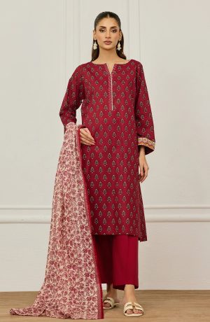 ORIENT 3PC PRINTED LAWN SUIT OTL20855