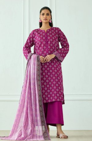 ORIENT 3PC PRINTED LAWN SUIT OTL20345