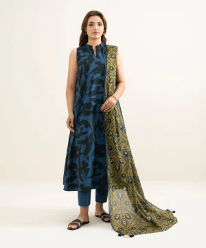 SAPPHIRE 3PC PRINTED LAWN SUIT U3PDDS26V128
