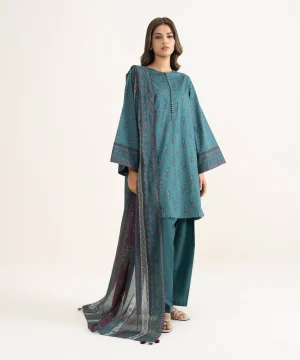 SAPPHIRE 3PC PRINTED LAWN SUIT U3PDDS26V145
