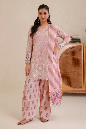 ZELLBURY 3PC EMBROIDERED LAWN SUIT WUS26E30431