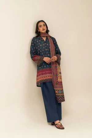 BEECHTREE PRINTED LAWN SUIT 3PC FLORAL SAGA