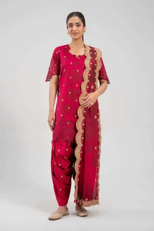 NISHATLINEN 3PC EMBROIDERED LAWN SUIT 42601202
