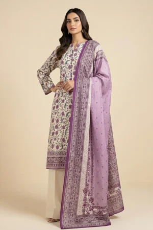 SO KAMAL 3PC PRINTED LAWN SUIT DP5239