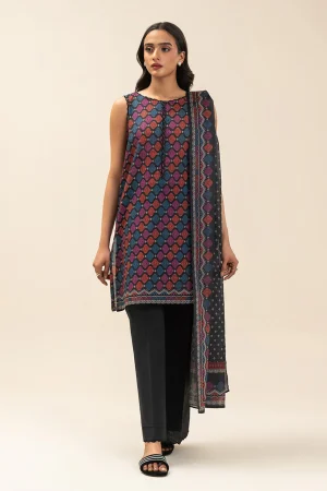 BEECHTREE PRINTED LAWN SUIT 3PC BOTANICAL SPRAY