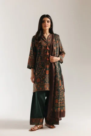 ETHNC 3PC PRINTED LAWN SUIT E0885/202/705