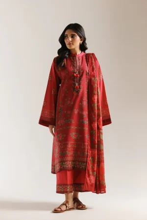 ETHNC 3PC PRINTED LAWN SUIT E0886/202/404