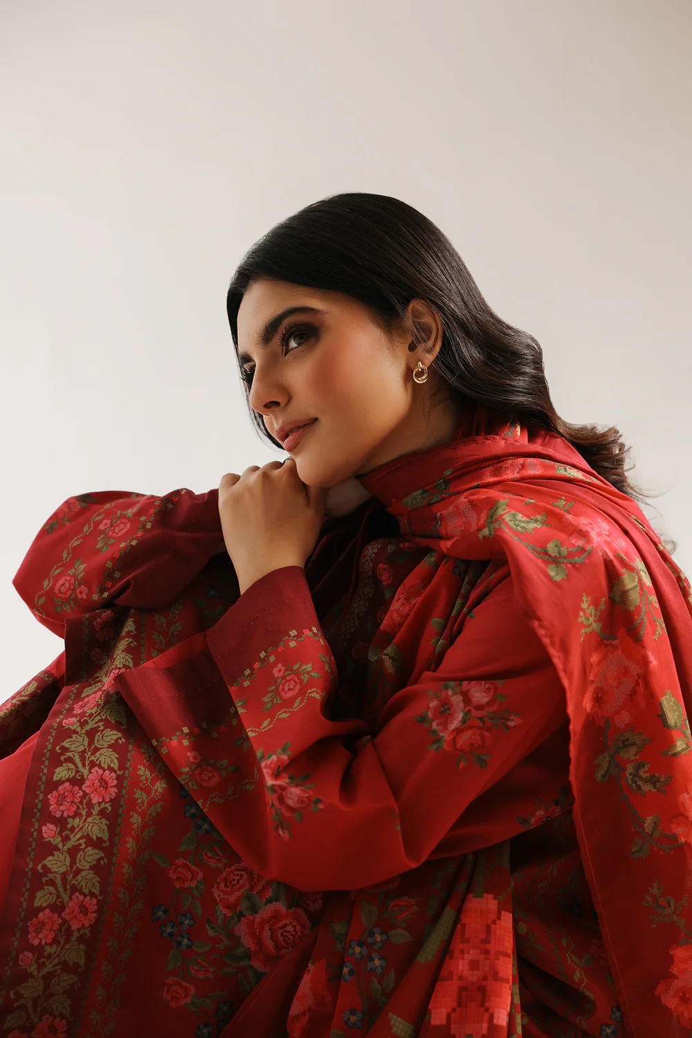 ETHNC 3PC PRINTED LAWN SUIT E0886/202/404 2 ETHNC 3PC PRINTED LAWN SUIT E0886/202/404 - Image 2