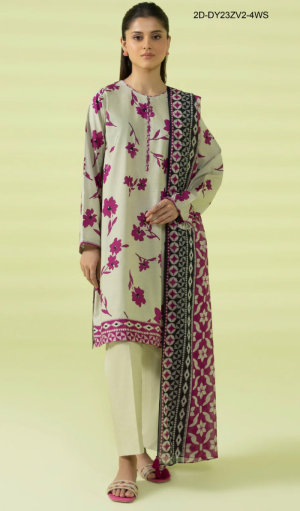 SAPPHIRE 3PC PRINTED LAWN SUIT 2DDY23ZV24WS