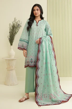 ZELLBURY 3PC SLUB LAWN SUIT WUS26X30882